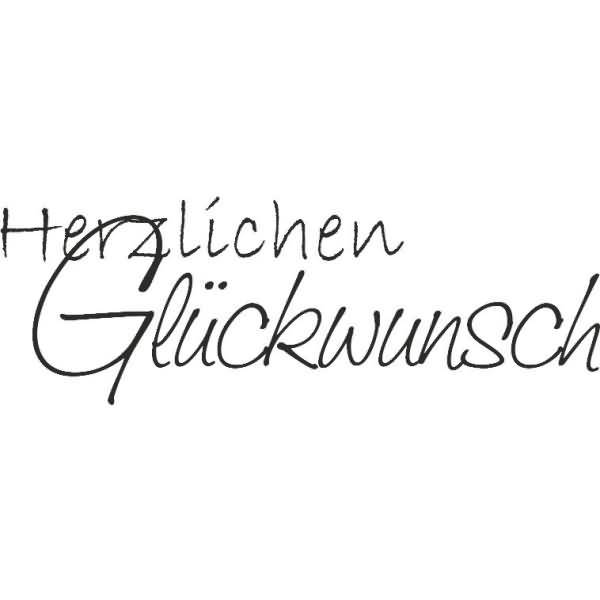 Motivstempel 'Herzlichen Glückwunsch' 6,5x2,3cm