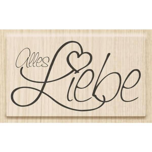 Motivstempel 'Alles Liebe' 6x3,3cm
