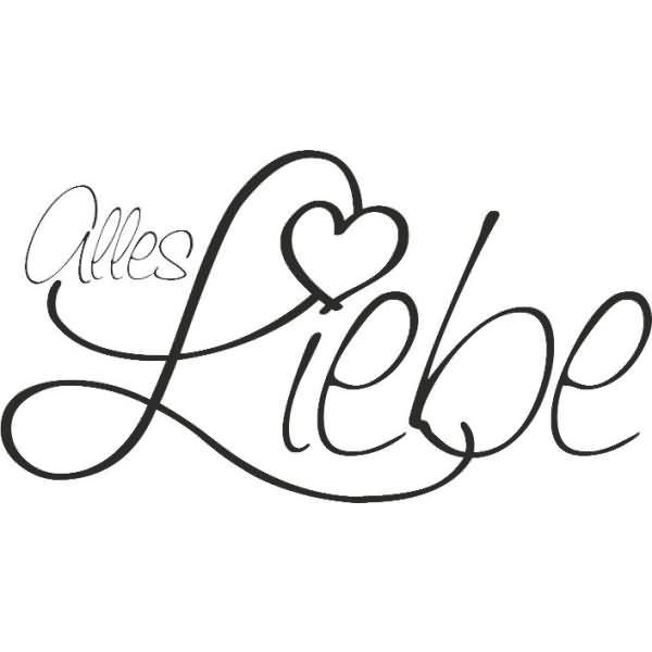 Motivstempel 'Alles Liebe' 6x3,3cm