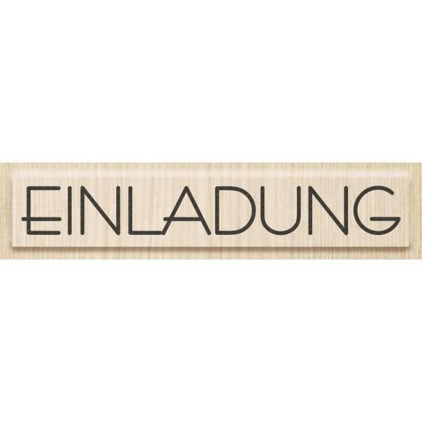 Motivstempel 'Einladung' 9x1,3cm