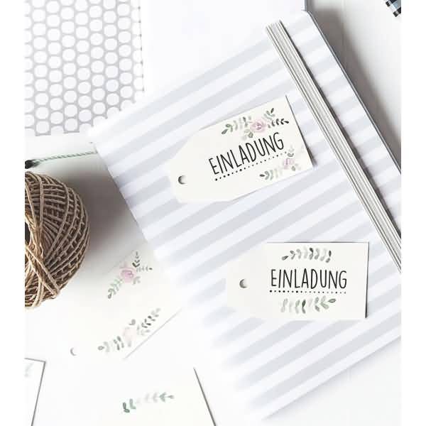Motivstempel 'Einladung' 6,2x2cm