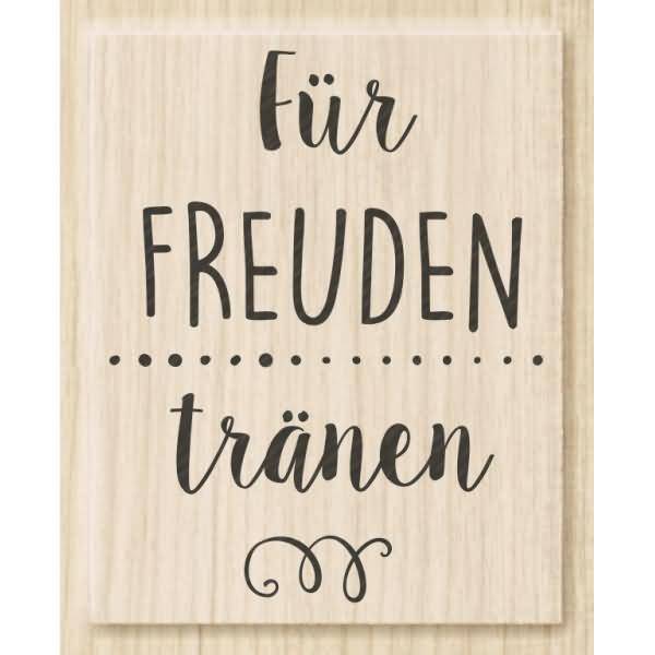 Motivstempel 'für Freudentränen' 4,3x5,5cm