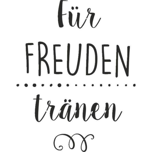 Motivstempel 'für Freudentränen' 4,3x5,5cm