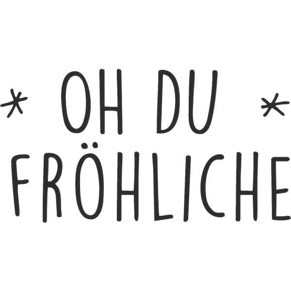 Motivstempel 'Oh du Fröhliche' 4,9x2,6cm