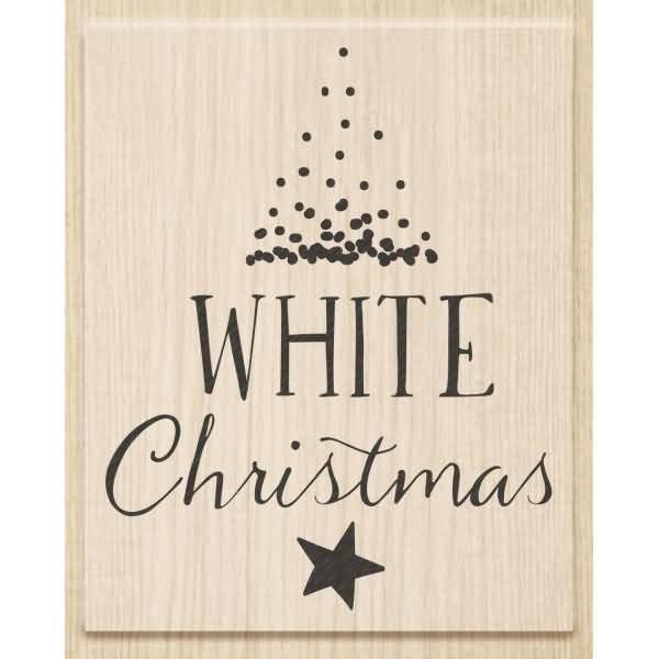 Motivstempel 'White Christams' 6,5x8,2cm