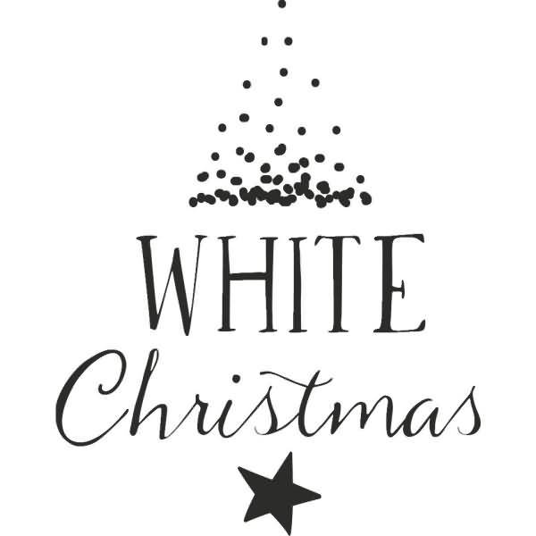 Motivstempel 'White Christams' 6,5x8,2cm
