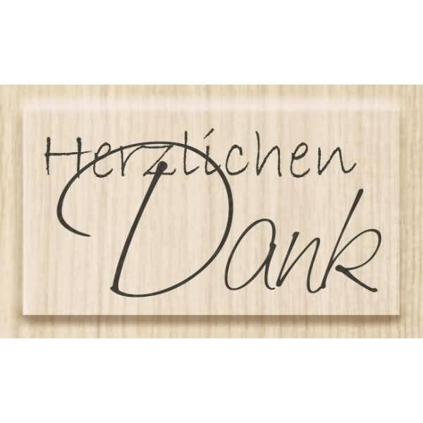 Motivstempel 'Herzlichen Dank' 4,7x2,4cm