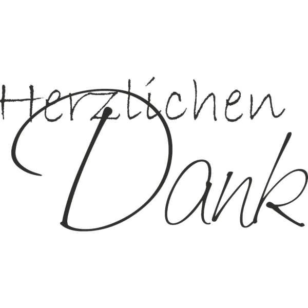 Motivstempel 'Herzlichen Dank' 4,7x2,4cm