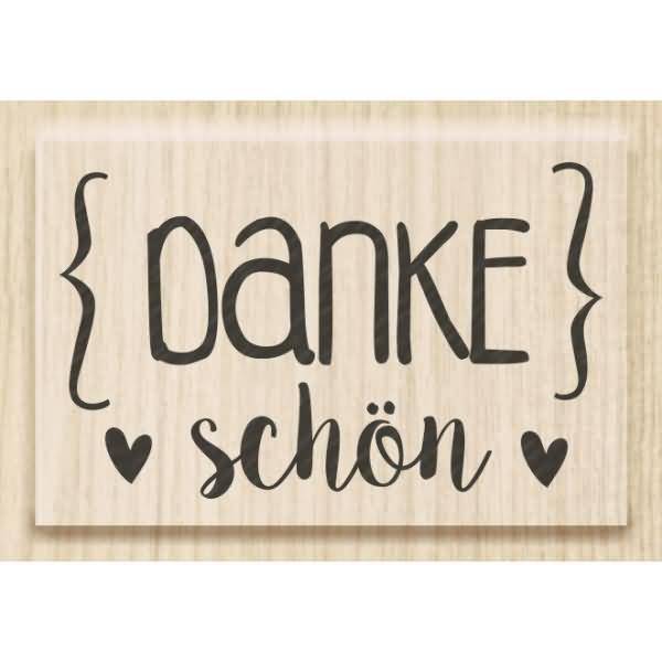 Motivstempel 'Danke schön' 4,6x2,9cm
