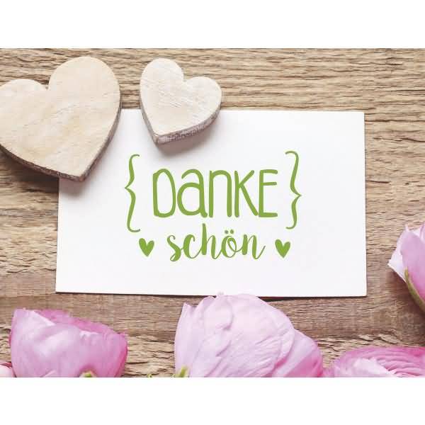 Motivstempel 'Danke schön' 4,6x2,9cm