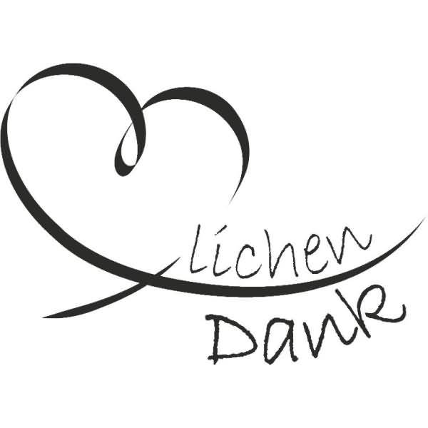 Motivstempel 'Herzlichen Dank' 6,5x4,3cm