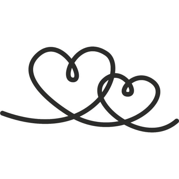 Motivstempel 'Doppelherz' 5x2,5cm