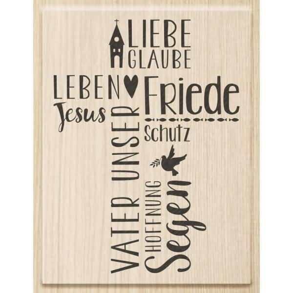 Motivstempel 'Vater unser' 6,3x8,5cm
