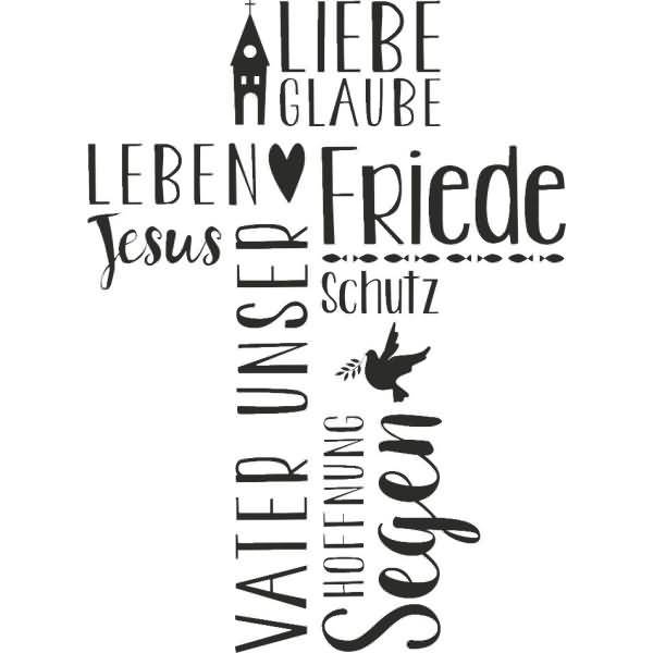 Motivstempel 'Vater unser' 6,3x8,5cm