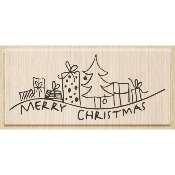 Motivstempel 'Geschenke!' 9,5x4cm