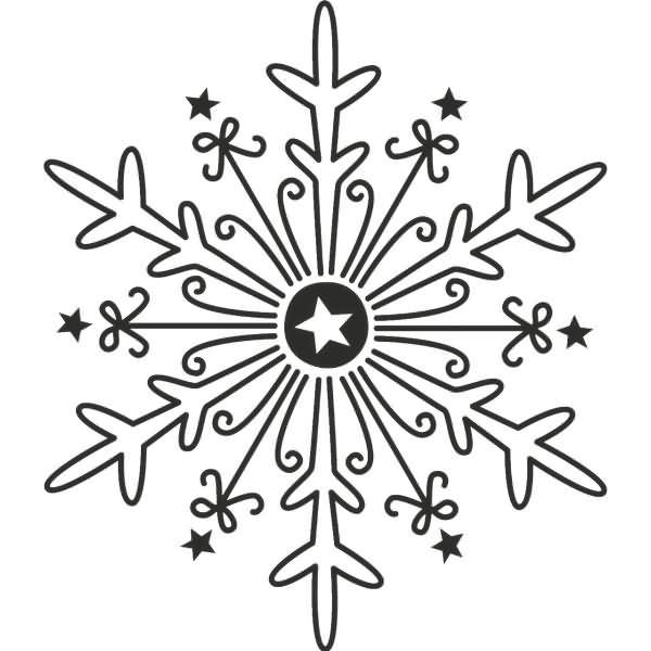 Motivstempel 'Eiskristall groß' 3,9x4,5cm