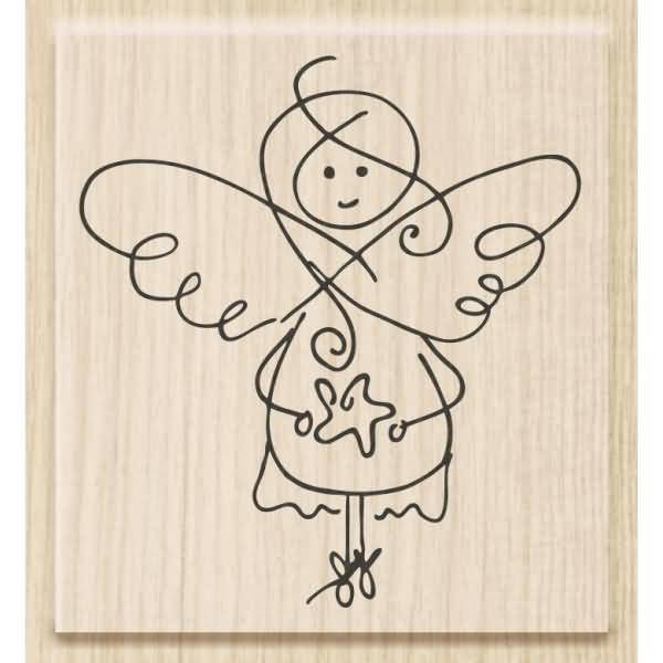 Motivstempel 'Vom Himmel hoch' 5x5,5cm