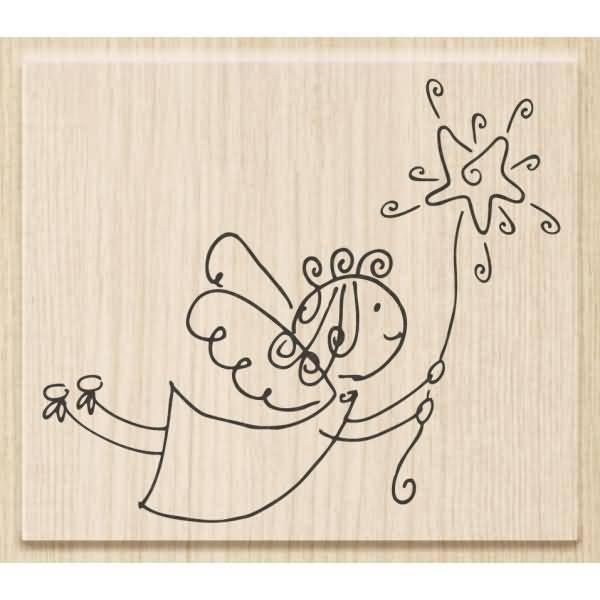 Motivstempel 'Frohe Botschaft' 7x6cm