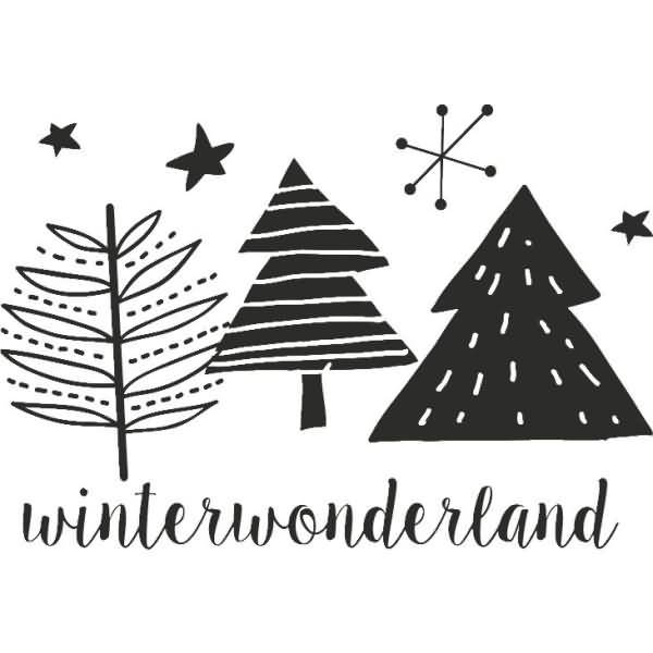 Motivstempel 'Winterwonderland' 6,2x4,2cm