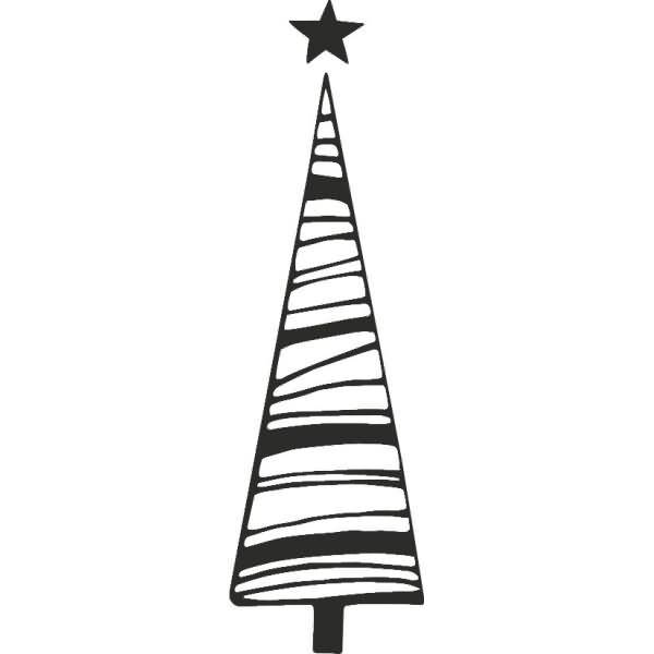 Motivstempel 'Baum mit Stern' 2,1x7cm