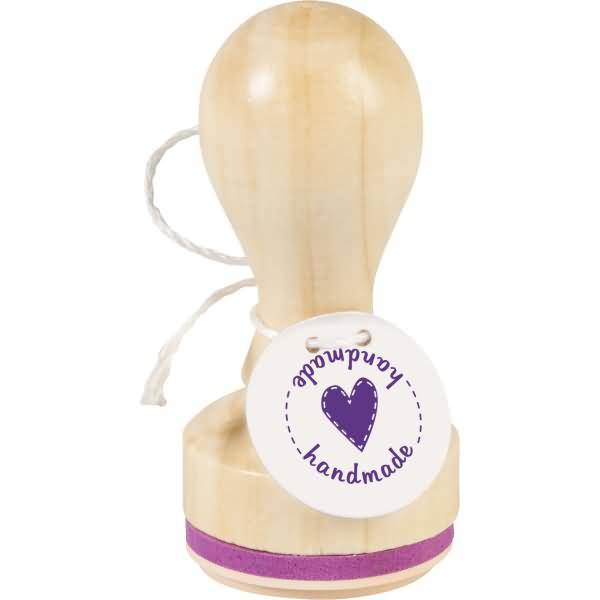 Motivstempel rund 'handmade' 3,2cm