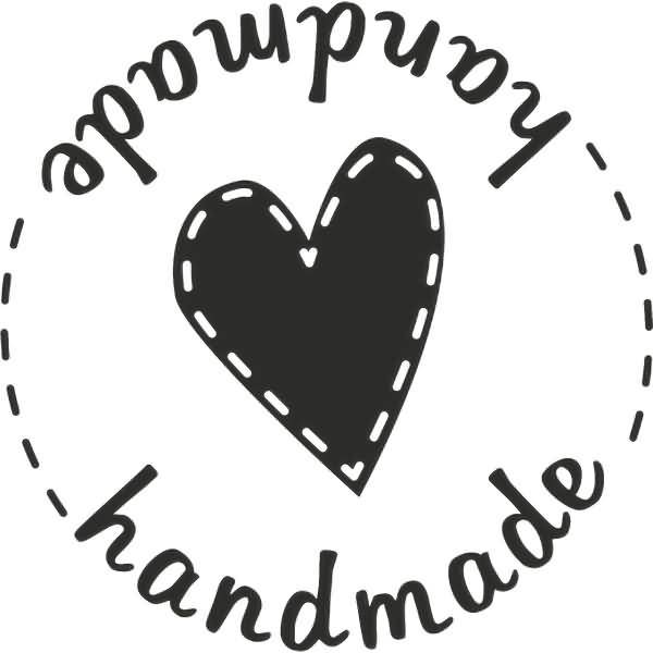 Motivstempel rund 'handmade' 3,2cm