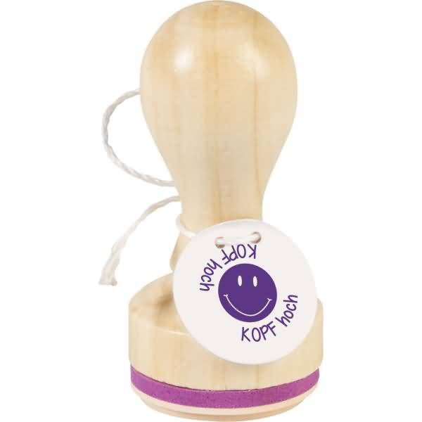 Motivstempel rund 'Kopf hoch' 3,2cm