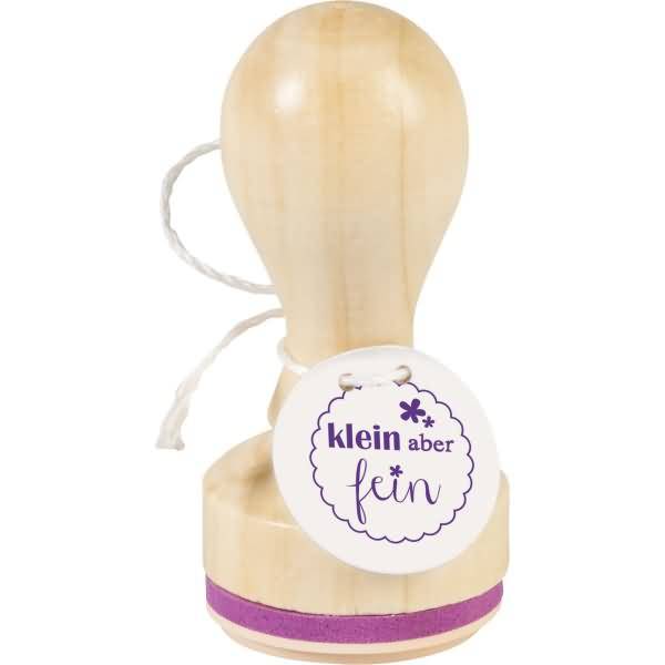 Motivstempel rund 'klein aber fein' 3,2cm
