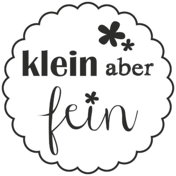 Motivstempel rund 'klein aber fein' 3,2cm