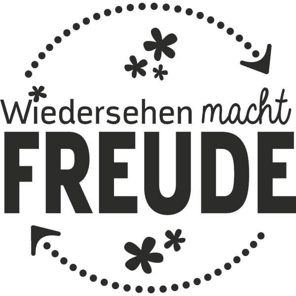 Motivstempel rund 'Wiedersehen' 3,2cm
