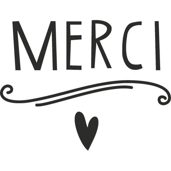 Motivstempel rund 'Merci' 3,2cm
