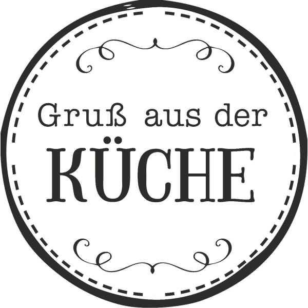 Motivstempel rund 'Gruß aus Küche' 3,2cm