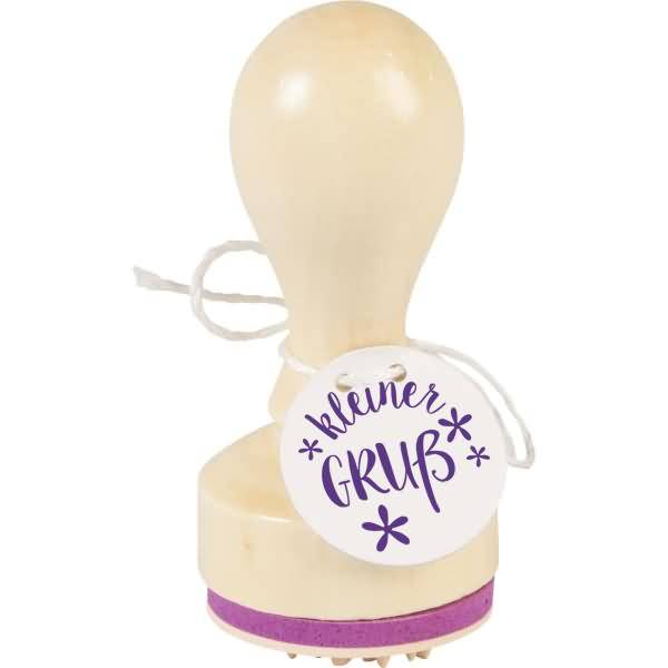 Motivstempel rund 'kleiner Gruss' 3,2cm