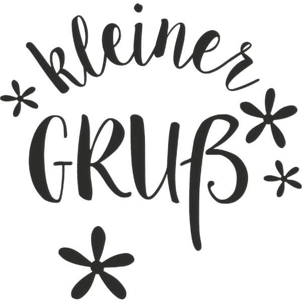Motivstempel rund 'kleiner Gruss' 3,2cm