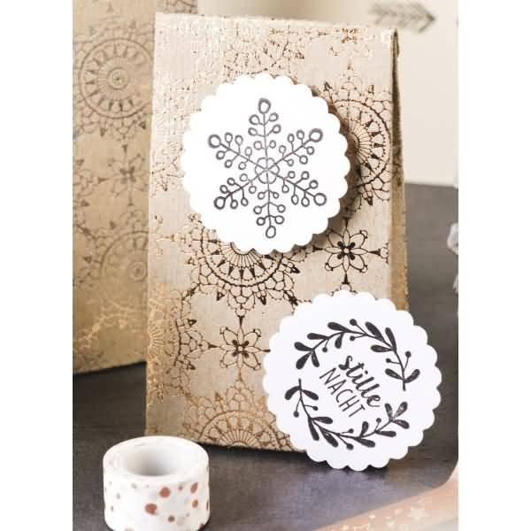 Motivstempel rund 'Eiskristall 1' 3,2cm