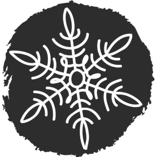 Motivstempel rund 'Eiskristall 2' 3,2cm