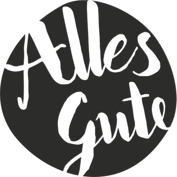 Motivstempel rund 'Alles Gute' 3,2cm
