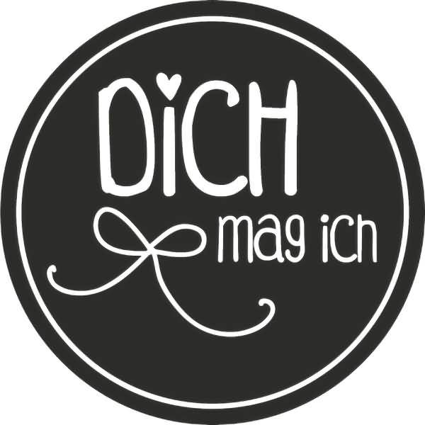 Motivstempel rund 'Dich mag ich' 3,2cm