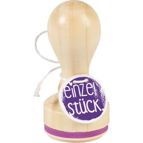 Motivstempel rund 'Einzelstück' 3,2cm