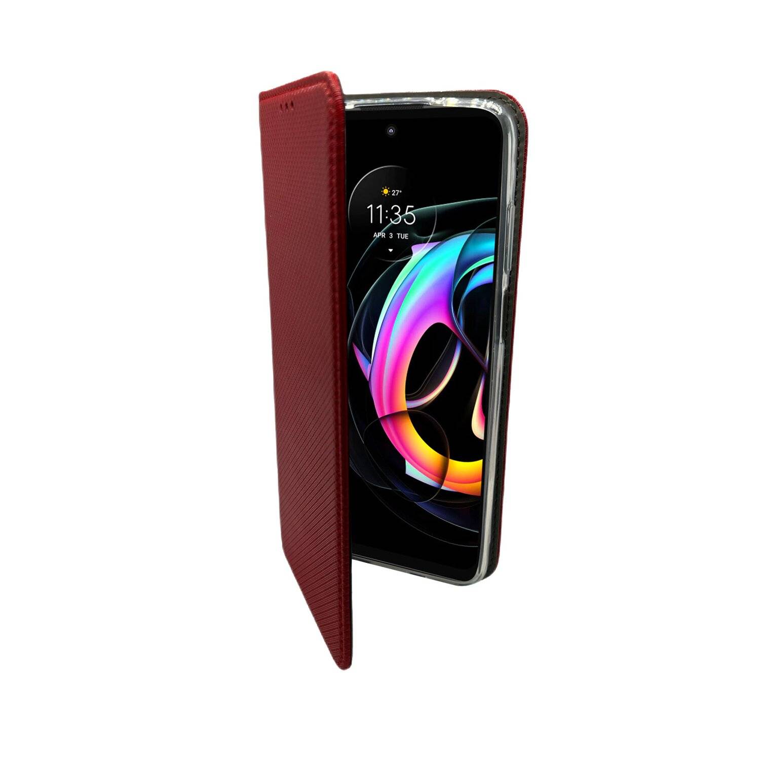 Elegante Buch-Tasche Hülle Smart Magnet für MOTOROLA MOTO EDGE 20 LITE Leder Optik Wallet Book-Style Cover Schale Gold