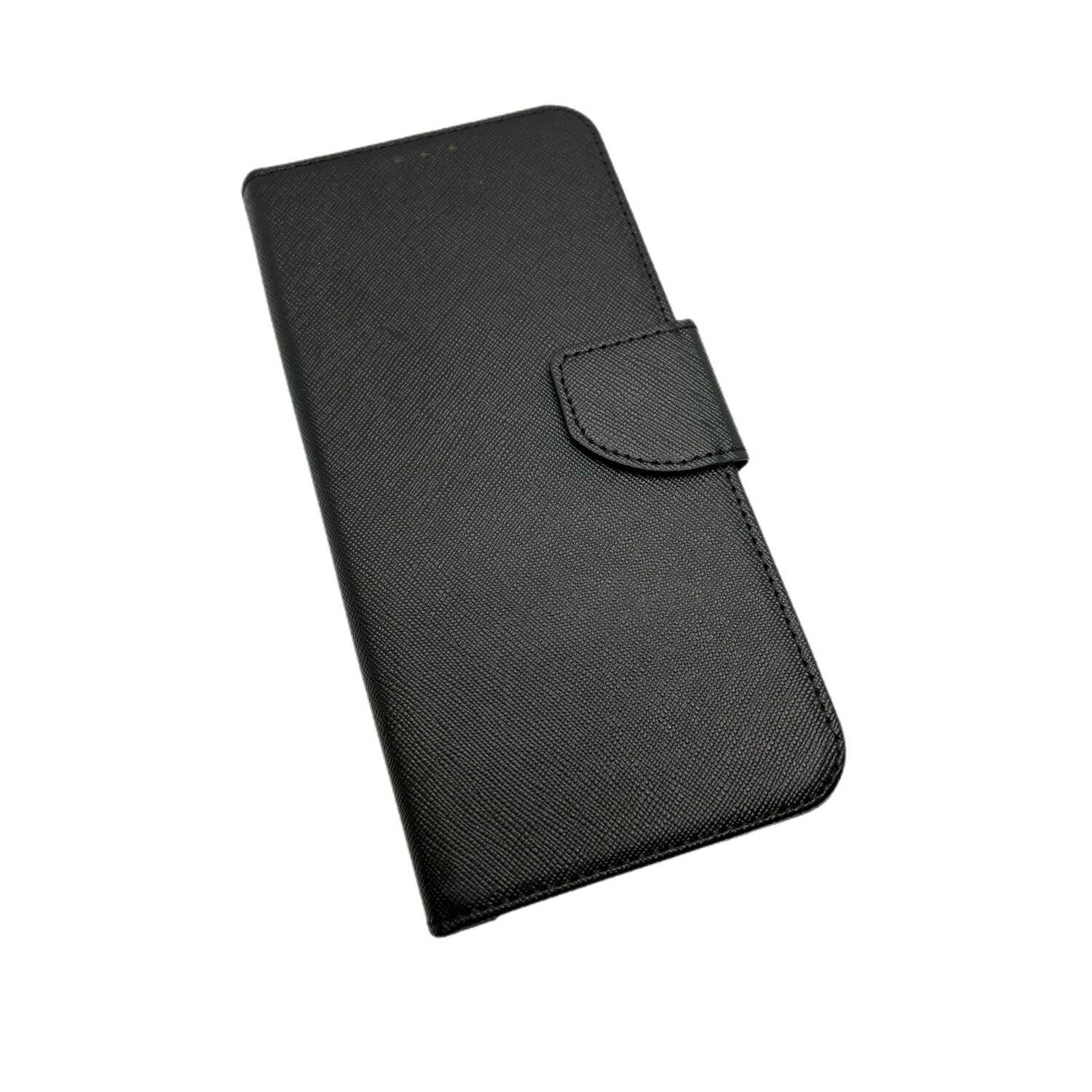 Buch Tasche "Fancy" kompatibel mit XIAOMI 11T Handy Hülle Etui Schutzhülle mit Standfunktion, Kartenfach Schwarz