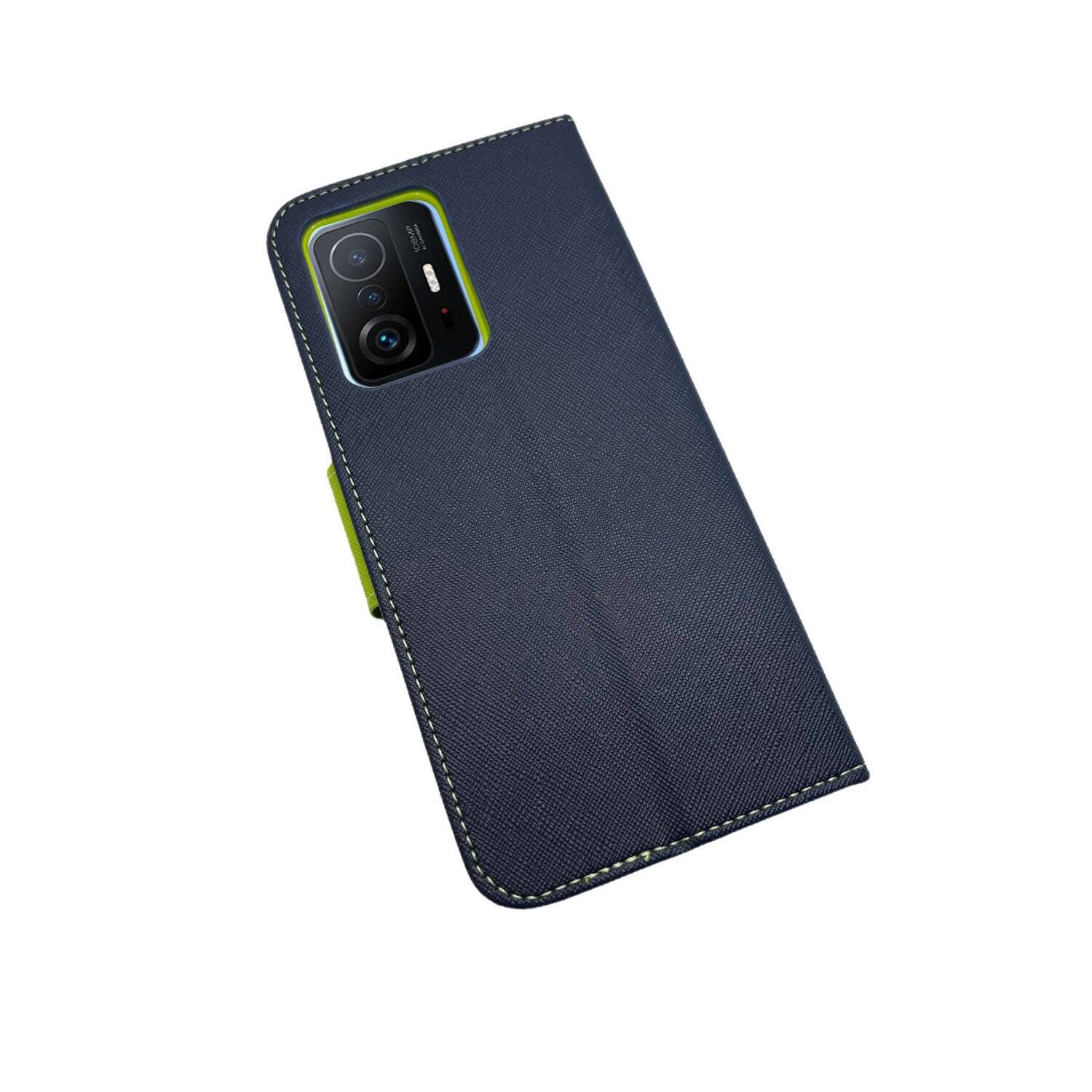 Buch Tasche "Fancy" kompatibel mit XIAOMI 11T Handy Hülle Etui Schutzhülle mit Standfunktion, Kartenfach in Blau