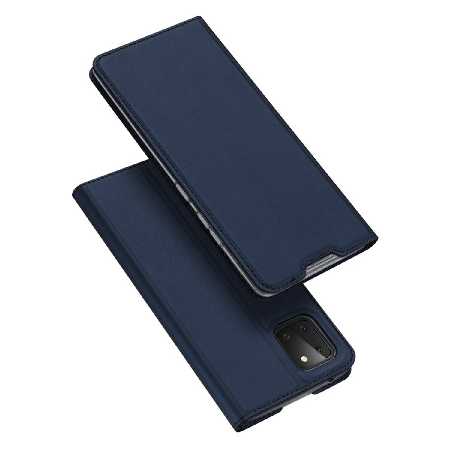 Buch Tasche "Dux Ducis" für XIAOMI REDMI NOTE 10 5G Handy Hülle Etui Schutzhülle mit Standfunktion, Kartenfach Blau