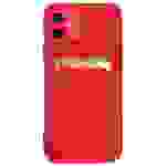 Card Case Silikon Portmonnaie Handyhülle mit Kartenfach Cover Bumper für Samsung Galaxy A42 5G (A425F) Rot