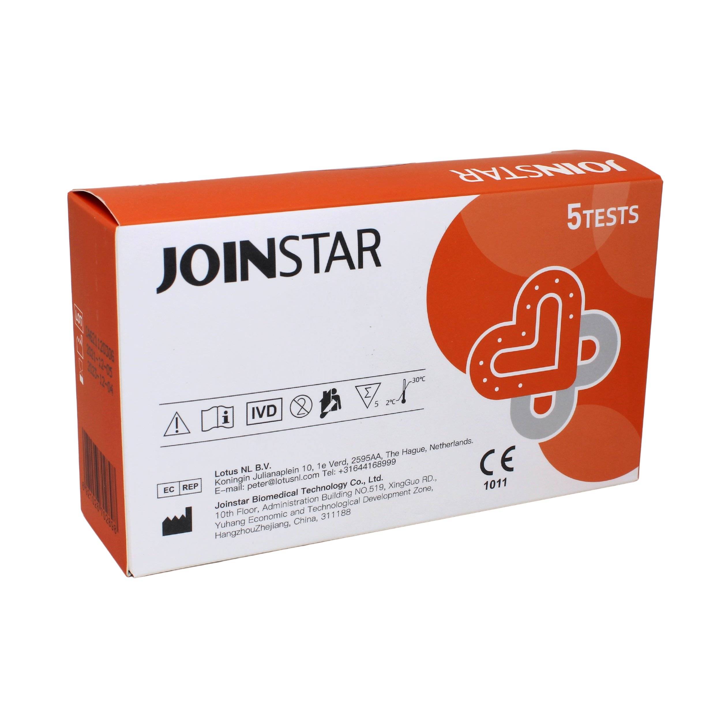 Corona-Laientest, Selbsttest für Zuhause Joinstar 5 St. SARS-CoV-2 - Kurzer Nasenabstrich CE 1011