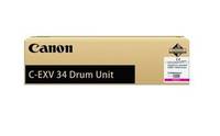 Canon C-EXV 34 Trommeleinheit in einer Box auf einfachem Hintergrund.