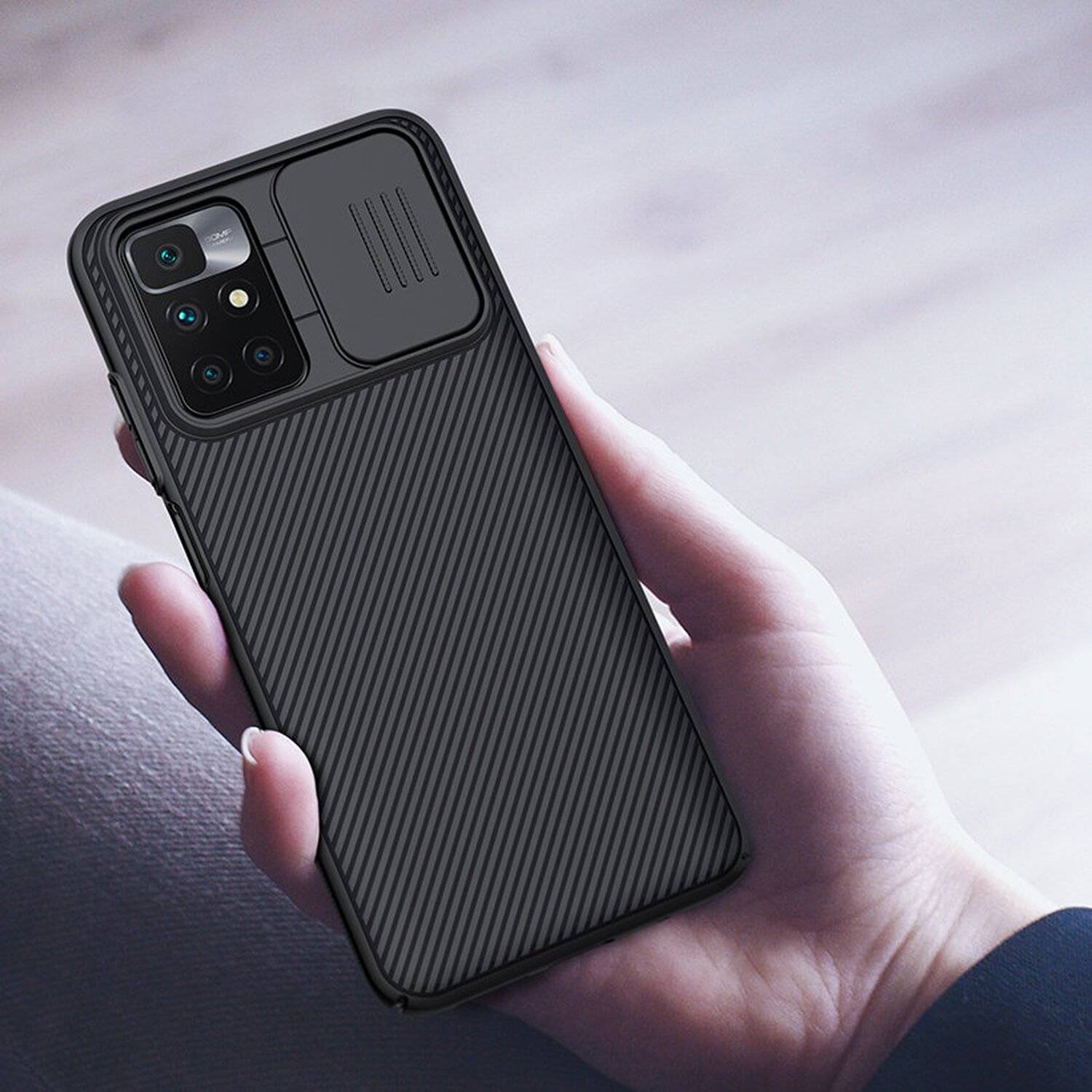 Nilkin CamShield Case Slim Handyhülle Schutzhülle mit Kameraschutz Kameraabdeckung für Xiaomi Redmi Note 11 4G