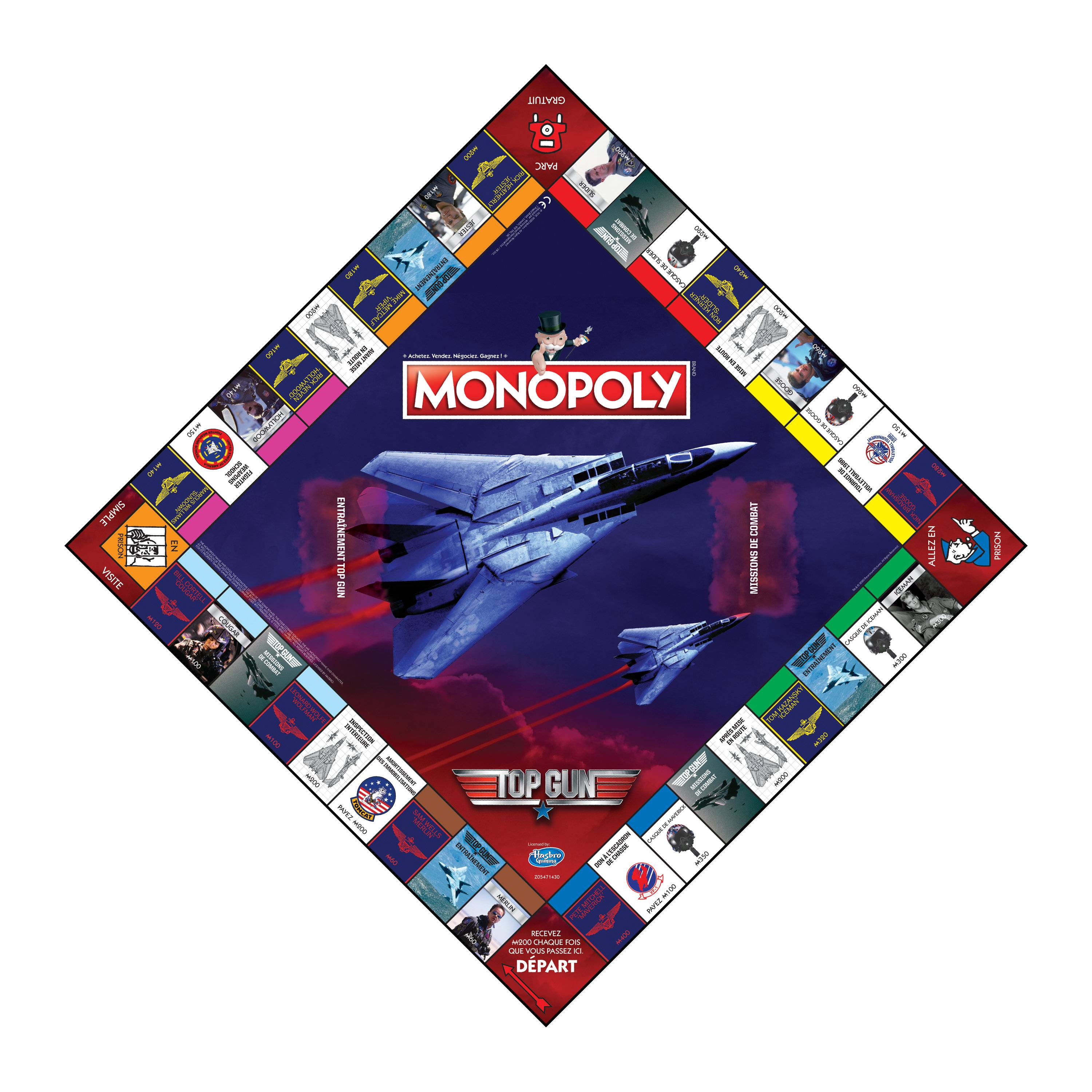 Monopoly Top Gun Deutsch Französisch Edition Spiel Brettspiel Gesellschaftsspiel