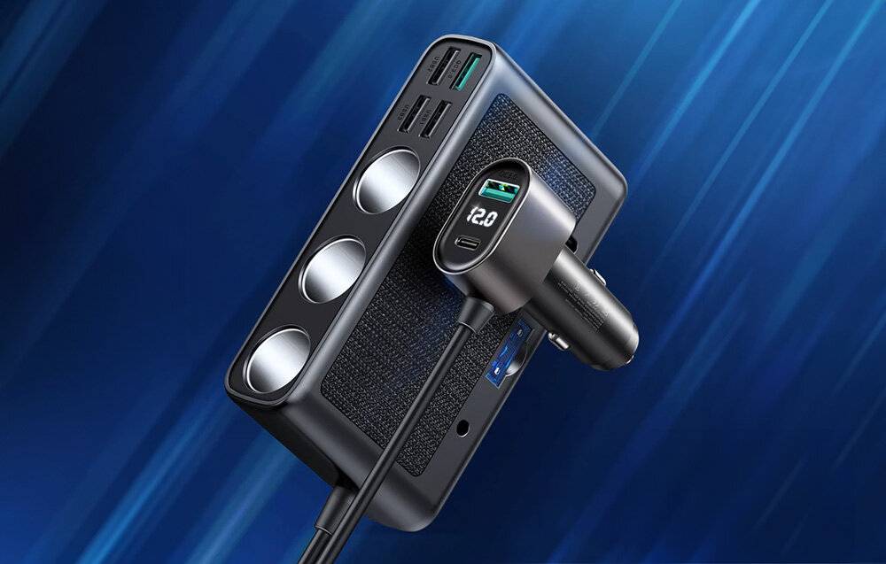 Joyroom JR-CL06 Multi-Port Kfz-Ladestation, 154W, 3x DC, 5x USB, 1x USB-C PD