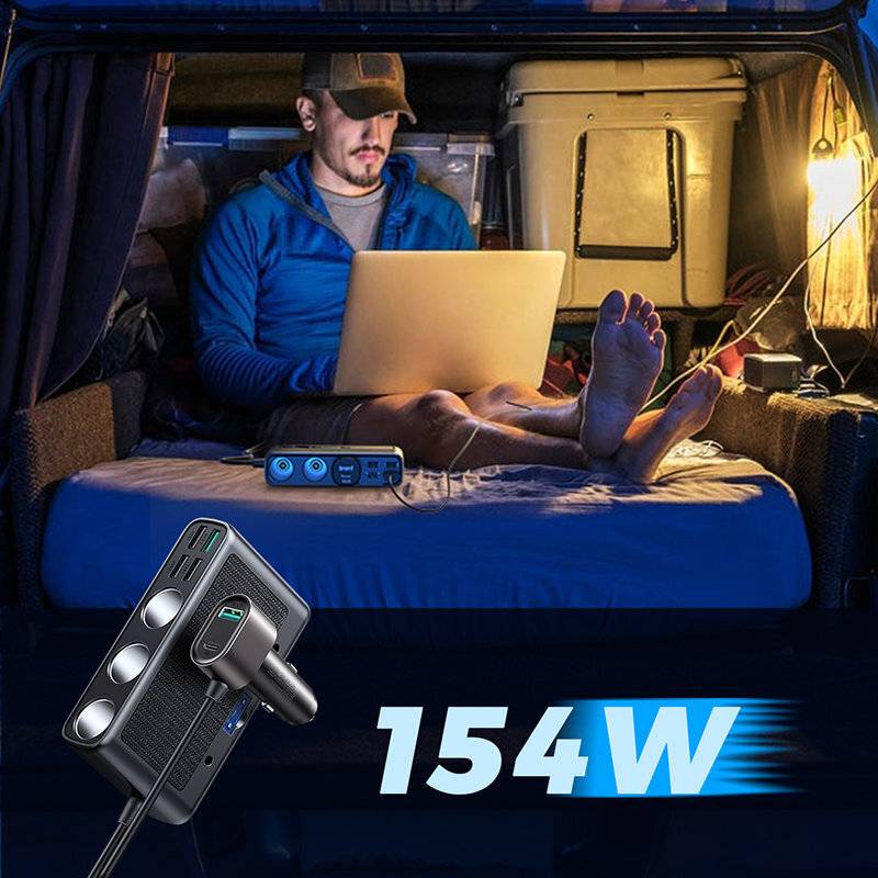 Joyroom JR-CL06 Multi-Port Kfz-Ladestation, 154W, 3x DC, 5x USB, 1x USB-C PD
